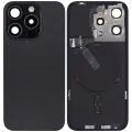 Back Glass w/ MagSafe Magnet & NFC & Flashlight Flex For iPhone 15 Pro (Used OEM Pull: Grade B) (Black Titanium)