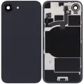 Back Glass w/ MagSafe Magnet & NFC & Flashlight Flex For iPhone 16e (Aftermarket) (Black)
