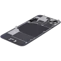 Back Glass w/ MagSafe Magnet & NFC & Flashlight Flex For iPhone 16e (Aftermarket) (Black)