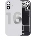 Back Glass w/ MagSafe Magnet & NFC & Flashlight Flex For iPhone 16 (Quality - OEM Pull C) (White)