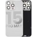 Back Glass w/ MagSafe Magnet & NFC & Flashlight Flex For iPhone 15 Pro Max (Quality - OEM Pull C) (White Titanium)