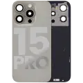 Back Glass w/ MagSafe Magnet & NFC & Flashlight Flex For iPhone 15 Pro (Quality - OEM Pull C) (Natural Titanium)