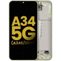 OLED Assembly With Frame For Samsung Galaxy A34 5G (A346 / 2023) (Refurbished) (Lime)