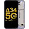 OLED Assembly With Frame For Samsung Galaxy A34 5G (A346 / 2023) (Refurbished) (Violet)