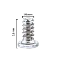 Internal Screw Set (M1.0×2.6mm) For iPhone 12 Pro Max (30 Pack) (Silver) (Service Pack)