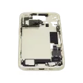 Mid-Frame Housing  W/ Charging Port Flex & Small Parts  For iPhone 15 (EU / Global Version) (Used OEM Pull: Grade B) (Yellow)