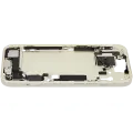 Mid-Frame Housing  W/ Charging Port Flex & Small Parts  For iPhone 15 (EU / Global Version) (Used OEM Pull: Grade B) (Yellow)