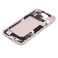 Mid-Frame Housing  W/ Charging Port Flex & Small Parts  For iPhone 15 (EU / Global Version) (Used OEM Pull: Grade B) (Pink)