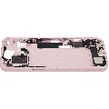 Mid-Frame Housing  W/ Charging Port Flex & Small Parts  For iPhone 15 (EU / Global Version) (Used OEM Pull: Grade B) (Pink)
