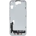 Mid-Frame Housing  W/ Charging Port Flex & Small Parts  For iPhone 15 (EU / Global Version) (Used OEM Pull: Grade C) (Blue)