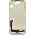 Mid-Frame Housing  W/ Charging Port Flex & Small Parts  For iPhone 15 Plus (EU / Global Version) (Used OEM Pull: Grade B) (Yellow)