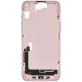 Mid-Frame Housing  W/ Charging Port Flex & Small Parts  For iPhone 15 Plus (EU / Global Version) (Used OEM Pull: Grade B) (Pink)