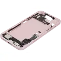 Mid-Frame Housing  W/ Charging Port Flex & Small Parts  For iPhone 15 Plus (EU / Global Version) (Used OEM Pull: Grade B) (Pink)