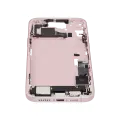 Mid-Frame Housing  W/ Charging Port Flex & Small Parts  For iPhone 15 Plus (EU / Global Version) (Used OEM Pull: Grade B) (Pink)