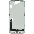 Mid-Frame Housing  W/ Charging Port Flex & Small Parts  For iPhone 15 Plus (EU / Global Version) (Used OEM Pull: Grade C) (Green)