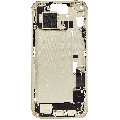Mid-Frame Housing  W/ Charging Port Flex & Small Parts  For iPhone 15 Plus (EU / Global Version) (Used OEM Pull: Grade C) (Yellow)