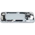 Mid-Frame Housing  W/ Charging Port Flex & Small Parts  For iPhone 15 (EU / Global Version) (Used OEM Pull: Grade A) (Blue)