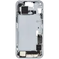 Mid-Frame Housing  W/ Charging Port Flex & Small Parts  For iPhone 15 Plus (EU / Global Version) (Used OEM Pull: Grade A) (Blue)