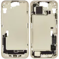 Mid-Frame Housing  W/ Charging Port Flex & Small Parts  For iPhone 15 Plus (EU / Global Version) (Used OEM Pull: Grade A) (Yellow)