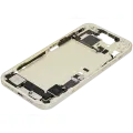 Mid-Frame Housing  W/ Charging Port Flex & Small Parts  For iPhone 15 Plus (EU / Global Version) (Used OEM Pull: Grade A) (Yellow)
