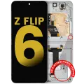 Inner OLED Assembly With Frame Compatible For Samsung Galaxy Z Flip 6 (F741) (US & International) (Refurbished) (White)