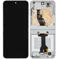 Inner OLED Assembly With Frame Compatible For Samsung Galaxy Z Flip 6 (F741) (US & International) (Refurbished) (White)