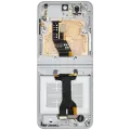 Inner OLED Assembly With Frame Compatible For Samsung Galaxy Z Flip 6 (F741) (US & International) (Refurbished) (White)