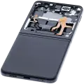 Inner OLED Assembly With Frame Compatible For Samsung Galaxy Z Flip 3 5G (F711) (US & International) (Aftermarket Plus) (Phantom Black)