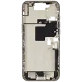 Mid-Frame Housing  W/ Charging Port Flex & Small Parts  For iPhone 16 Pro Max (EU / Global Version) (Used OEM Pull: Grade A) (Natural Titanium)