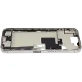 Mid-Frame Housing  W/ Charging Port Flex & Small Parts  For iPhone 16 Pro Max (EU / Global Version) (Used OEM Pull: Grade A) (Natural Titanium)