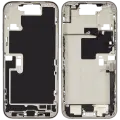 Mid-Frame Housing  W/ Charging Port Flex & Small Parts  For iPhone 16 Pro Max (EU / Global Version) (Used OEM Pull: Grade A) (White Titanium)