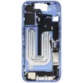 Mid-Frame Housing  W/ Charging Port Flex & Small Parts  For iPhone 16 (US Version) (Used OEM Pull: Grade B) (Ultramarine)