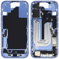 Mid-Frame Housing  W/ Charging Port Flex & Small Parts  For iPhone 16 (US Version) (Used OEM Pull: Grade C) (Ultramarine)