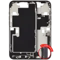 Mid-Frame Housing  W/ Charging Port Flex & Small Parts  For iPhone 16 Pro Max (EU / Global Version) (Used OEM Pull: Grade B) (Black Titanium)