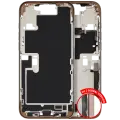 Mid-Frame Housing  W/ Charging Port Flex & Small Parts  For iPhone 16 Pro Max (EU / Global Version) (Used OEM Pull: Grade B) (Desert Titanium)