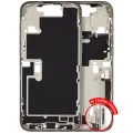 Mid-Frame Housing  W/ Charging Port Flex & Small Parts  For iPhone 16 Pro Max (EU / Global Version) (Used OEM Pull: Grade B) (Natural Titanium)