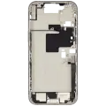 Mid-Frame Housing  W/ Charging Port Flex & Small Parts  For iPhone 16 Pro Max (EU / Global Version) (Used OEM Pull: Grade B) (White Titanium)