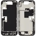 Mid-Frame Housing  W/ Charging Port Flex & Small Parts  For iPhone 16 Pro Max (EU / Global Version) (Used OEM Pull: Grade C) (Black Titanium)