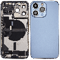 Back Housing W/ Charging Port Flex & Small Parts  For iPhone 13 Pro (US Version) (Used OEM Pull: Grade A) (Sierra Blue)