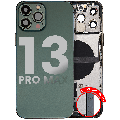 Back Housing W/ Charging Port Flex & Small Parts  For iPhone 13 Pro Max (EU / Global Version) (Used OEM Pull: Grade A) (Alpine Green)