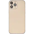 Back Housing W/ Charging Port Flex & Small Parts  For iPhone 13 Pro Max (EU / Global Version) (Used OEM Pull: Grade A) (Gold)