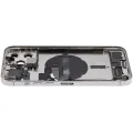 Back Housing W/ Charging Port Flex & Small Parts  For iPhone 13 Pro Max (US Version) (Used OEM Pull: Grade C) (Silver)