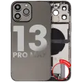 Back Housing W/ Charging Port Flex & Small Parts  For iPhone 13 Pro Max (EU / Global Version) (Used OEM Pull: Grade C) (Graphite)