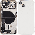 Back Housing W/ Charging Port Flex & Small Parts  For iPhone 13 (EU / Global Version) (Used OEM Pull: Grade C) (Starlight)