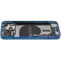 Back Housing W/ Charging Port Flex & Small Parts  For iPhone 13 (EU / Global Version) (Used OEM Pull: Grade A) (Blue)