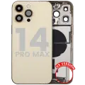 Back Housing W/ Charging Port Flex & Small Parts  For iPhone 14 Pro Max (US Version) (Used OEM Pull: Grade C) (Gold)