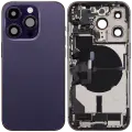 Back Housing W/ Charging Port Flex & Small Parts  For iPhone 14 Pro (US Version) (Used OEM Pull: Grade C) (Deep Purple)