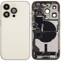 Back Housing W/ Charging Port Flex & Small Parts  For iPhone 14 Pro (US Version) (Used OEM Pull: Grade B) (Gold)