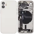 Back Housing W/ Charging Port Flex & Small Parts  For iPhone 12 Mini (US Version) (Used OEM Pull: Grade B) (White)