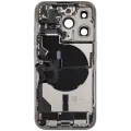 Back Housing W/ Charging Port Flex & Small Parts  For iPhone 14 Pro (US Version) (Used OEM Pull: Grade A) (Silver)